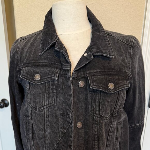 Free People Black Denim Jacket - Picture 1 of 6